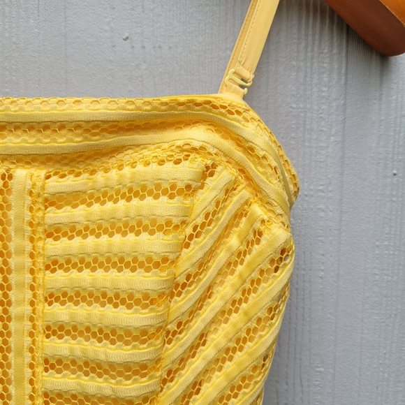 New York and Co Yellow Strapless Dress Size 4 - Picture 7 of 12